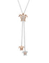 Rose Gold Turtle Necklace with Aqua Swarovski® Crystals