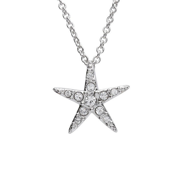 Starfish Pendant With Clear Swarovski® Crystals