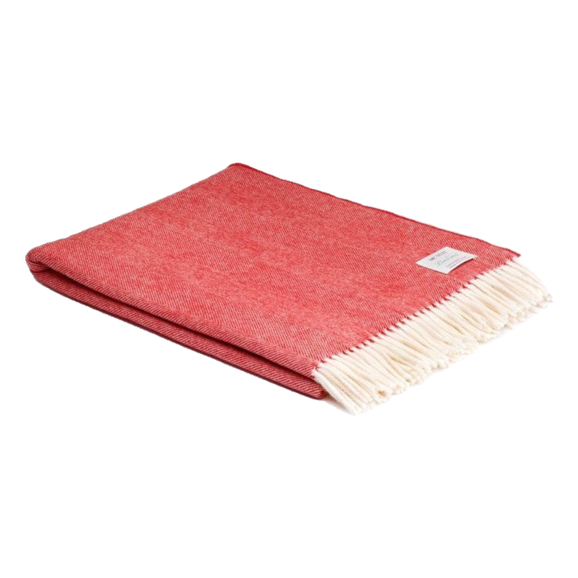 McNutt Red And Cream Herringbone Blanket