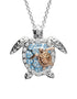 Turtle Necklace Mother & Baby With Swarovski® Crystals