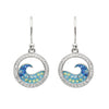 Blue Wave Drop Earrings with Aqua Swarovski® Crystals