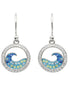 Blue Wave Drop Earrings With Aqua Swarovski® Crystals