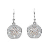Sand Dollar Silver & Swarovski® Crystals Earrings