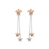 Rose Gold Plated Turtle Drop Earrings