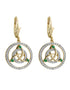 14k Two Tone Gold Diamond Celtic Earrings