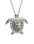 Mother & Baby Turtle Necklace With Swarovski® Crystals