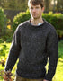 Raheen Tweed Roll Neck Mens Sweater - Grey Fleck