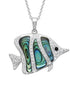 Fish Necklace With Swarovski® Crystals And Abalone Shell