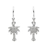 Palm Tree Drop Earrings With Swarovski® Crystals