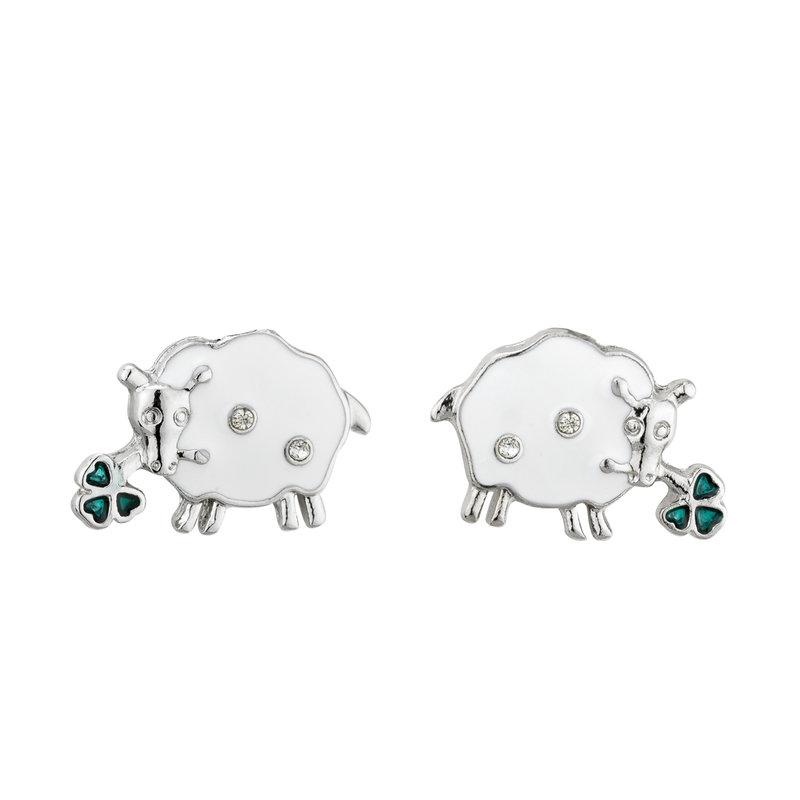 Crystal Sheep Stud Earrings