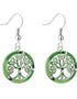 Enamel & Crystal Tree Drop Earrings