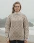 Aran Crew Neck Merino Sweater | Oatmeal