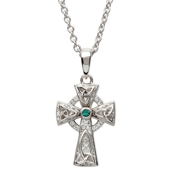 Swarovski Crystal Irish Celtic Trinity Knot Cross