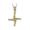Solvar 14k Gold Double Sided St Brigid's Celtic Cross Necklace s4010