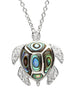Turtle Necklace Adorned With White Swarovski® Crystals