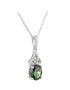 Sterling Silver Green Trinity Knot Pendant