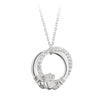 Sterling Silver Claddagh Circle Pendant
