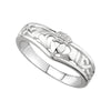 Silver Claddagh Wishbone Ring