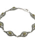 Sterling Silver Connemara Marble Marcasite Bracelet