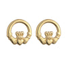 9k Gold Light Claddagh Earrings