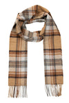 John Hanly Silver Grey Plaid Scarf