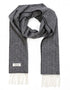 John Hanly Lambswool Scarf Charcoal