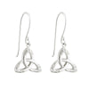 Sterling Silver Crystal Trinity Knot Drop Earrings