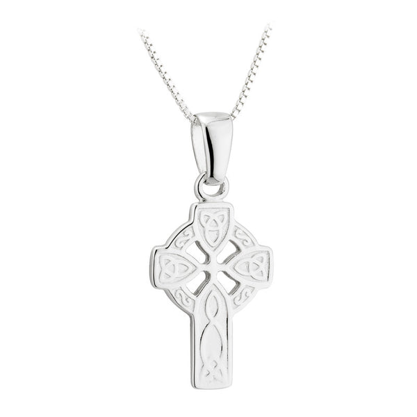 Sterling Silver Small Engraved Cross Pendant