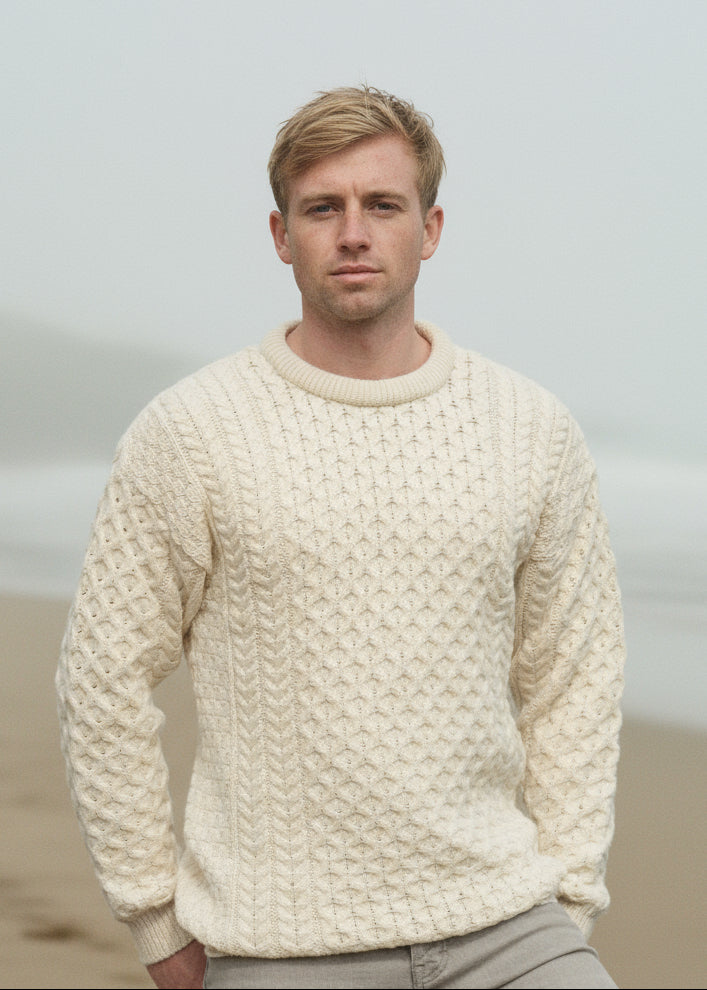 Aran Natural Merino Wool Sweater