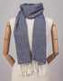 Foxford Lambswool Scarf | Navy Herringbone