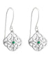 Sterling Silver Crystal Celtic Knot Drop Earring