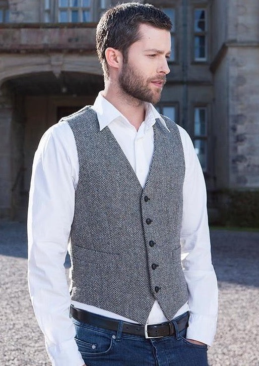 Mucros Gray Irish Tweed Waistcoat