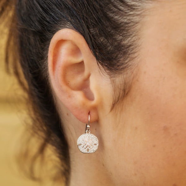 Sand Dollar Silver & Swarovski® Crystals Earrings