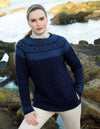 Aran Fairisle Midnight Blue Sweater