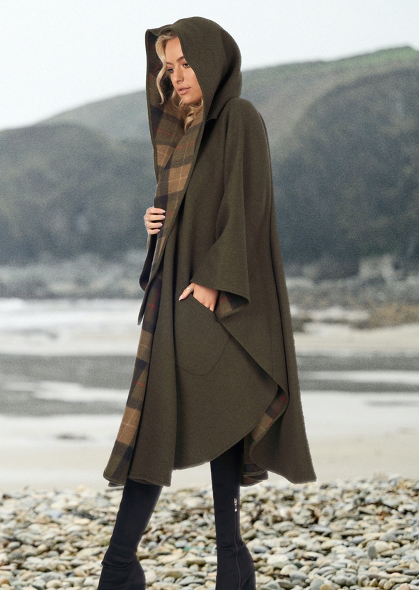 Donegal Tweed Pure Wool Country Walking Cape