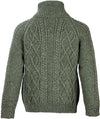 Handknit Men's Aran Cardigan - Green