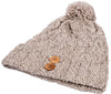 Aran Supersoft Merino Button Hat | Oatmeal