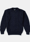 Aran Woollen Mills Men's Navy Sweater