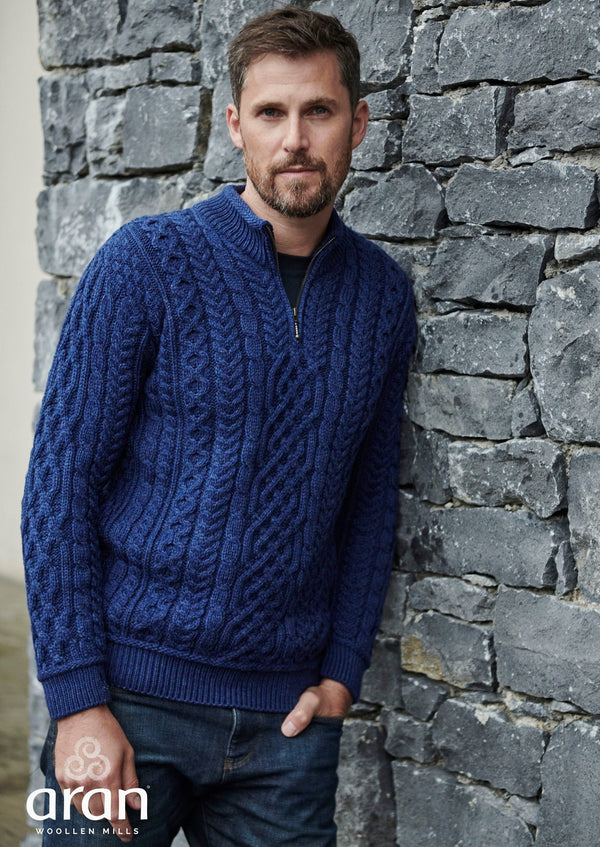 Men's Troyer Cable Knit Sweater