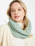 Aran Infinity Cable Scarf - Mint