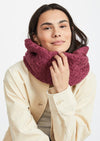 Aran Infinity Cable Scarf - Berry