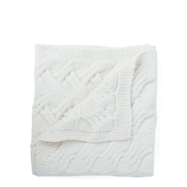 Aran Woollen Mills Supersoft Baby Blanket | Natural