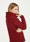 Aran Super Soft Chunky Red Sweater