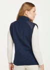 Women's Fleece Lined Aran Sleeveless Jacket - Blue