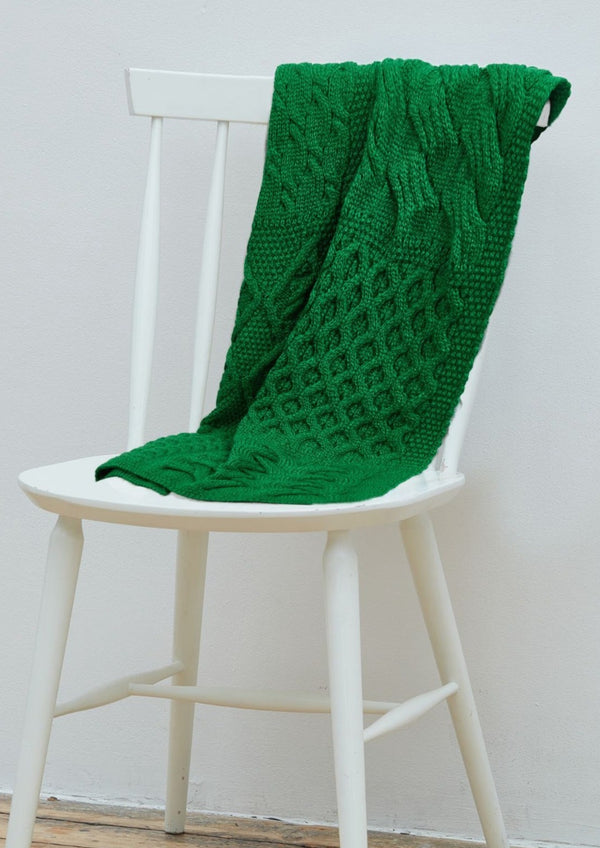 Aran Woollen Mills Supersoft Baby Blanket | Green