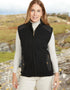 Women's Fleece Lined Aran Sleeveless Jacket | Black