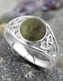 Connemara Marble Celtic Trinity Knot Ring