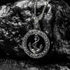 Sterling Silver Men’s Black Onyx Celtic Anchor Necklace