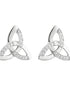 14K White Gold Diamond Trinity Knot Stud Earrings