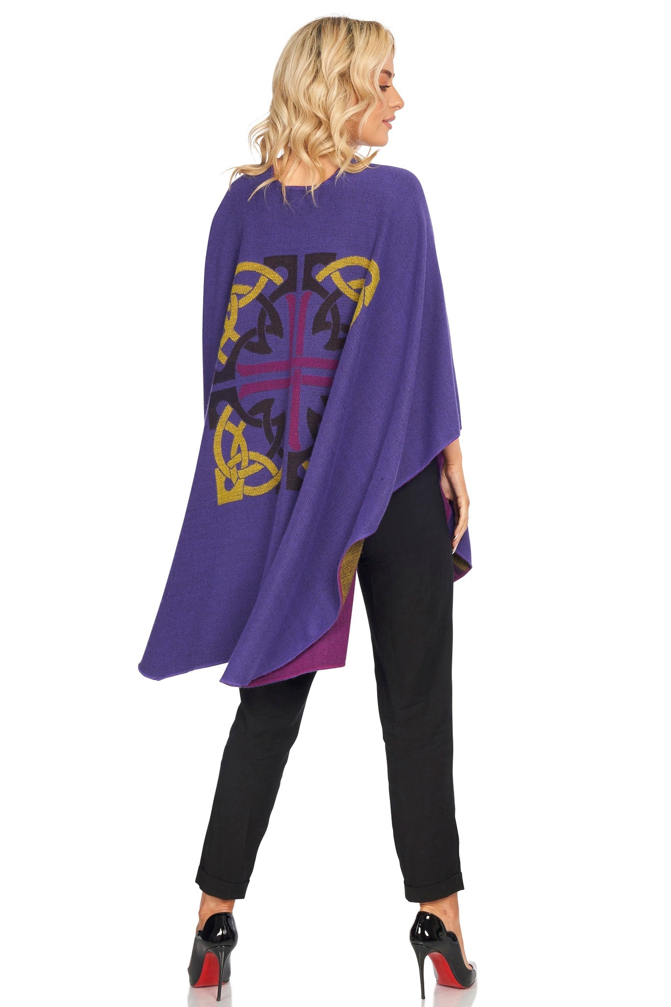 Jimmy Hourihan Purple Shawl with Celtic Motif